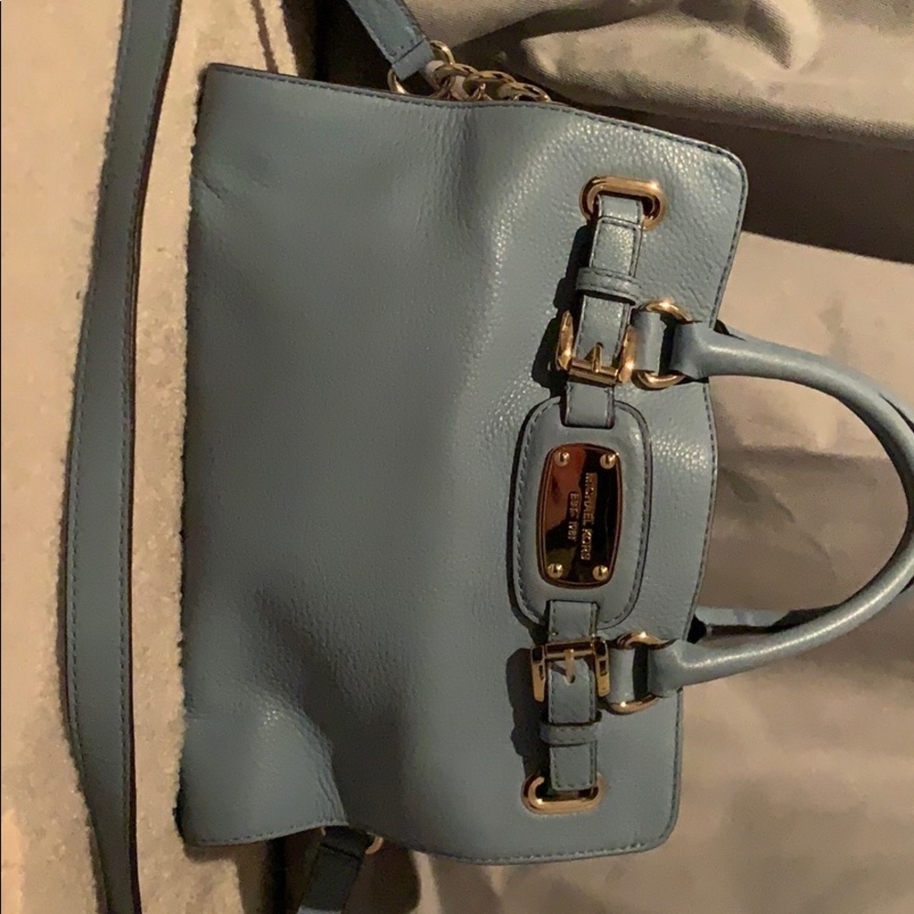 michael kors light blue purse